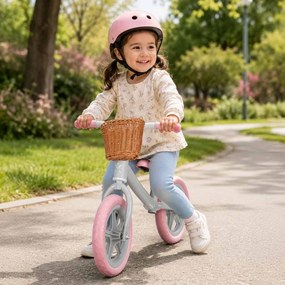 KIK Trike Fix Balance detské odrážadlo s košíkom, ružové