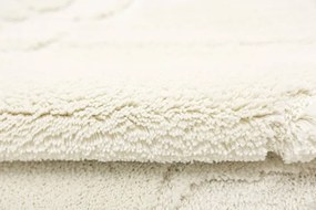 Kúpeľňový koberček Marika krémový, kvety