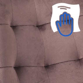 Jedálenská stolička Merna - zamat - Hnedá