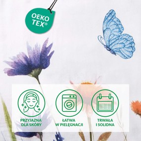 FLANELOVÉ OBLIEČKY FLANELOVE 180X200 CM, 2KS 70X80 CM KVETY