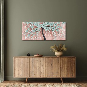 Obraz - Pastelovo modré kvety (120x50 cm)