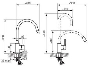 Ferro Drezy - sada granitový drez + flexi batéria Ferro Zumba BZA4B, 1-komorový 780x480 mm, grafitová lesk, DRGM48/78HA-SET1-PL