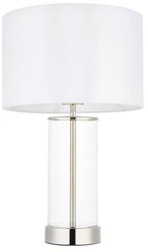 Endon 102674 - Stmievateľná stolná lampa LESSINA 1xE27/10W/230V lesklý chróm/biela