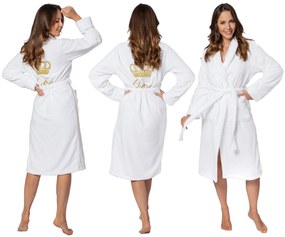 Dámský župan z mikrovlákna Queen L/XL bílý