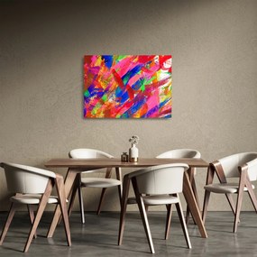 Sklenený obraz - Farebná abstrakcia (70x50 cm)
