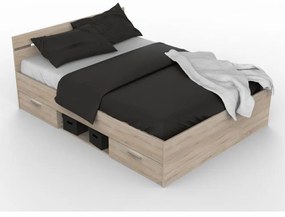 Manželská posteľ 160 cm Myriam (dub sonoma) (bez matraca a roštu). Vlastná spoľahlivá doprava až k Vám domov. 1040197