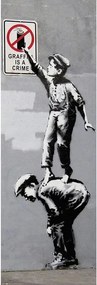 Plagát, Obraz - Banksy - Is A Crime, (53 x 158 cm)
