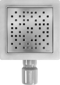 Rea Dots, nerezový odtokový žľab 150x150 mm, oceľová, REA-G6203