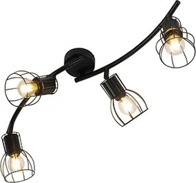 Moderné stropné bodové svetlo čierne 86 cm 4-žiarovkové - Botu