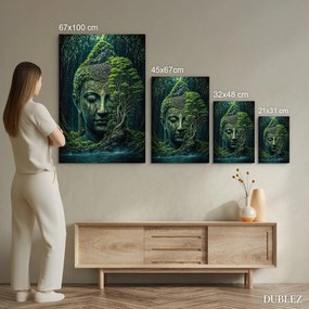 DUBLEZ | Drevený obraz Buddhu - Zrodený z lesa