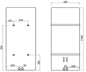 Sapho Sapho, TABELLA vykurovacie teleso 490x1190 mm, biela mat, MI1149