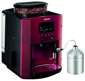 Krups - Automatický kávovar s nádobou na mlieko ESSENTIAL 1450W/230V červená