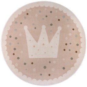 Béžový detský koberec ø 100 cm Crown – Hanse Home