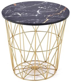 Konferenčný stolík Harissa G čierna mramor/zlatá 42