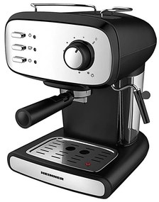 Heinner HEM-1100BKX - Pákový espresso kávovar 850 W / 230 V, čierny / matný chróm