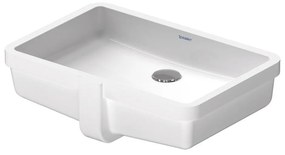 DURAVIT Vero zápustné umývadlo bez otvoru (montáž zdola), s prepadom, 485 x 315 mm, biela, 0330480000