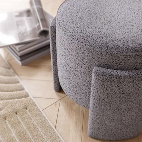 Taburet ROCKET, priemer 39 cm, sivý