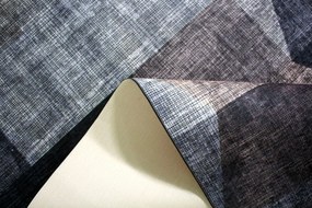 Koberec Porte 2032 GREY – sivý, hnedý a čierny obdĺžnik Rozmer: 60x100 cm