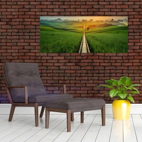 Obraz - Východ slnka nad údolím (120x50 cm)