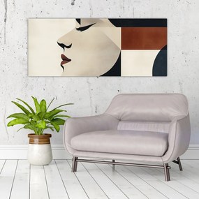 Obraz - Žena z profilu (120x50 cm)