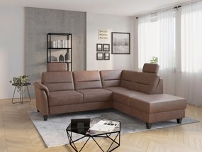 XXXLutz ROHOVÁ SEDAČKA, textil, farba lieskového orecha Sit & More - Sedačky - 000144019776