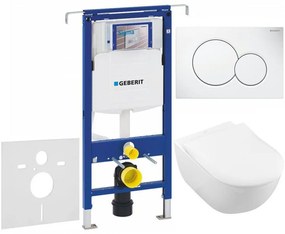 GEBERIT Duofix Special súprava 5v1 - inštalačný modul, závesné WC s DirectFlush a Softclose sedátko VILLEROY &amp; BOCH Subway 2.0, tlačítko Sigma01, 115.770.11.5 (alpská biela), 111.355.00.5 NI1