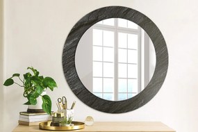 Okrúhle ozdobné zrkadlo Čierny kameň fi 60 cm