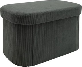 Oválny taburet Milo, šedá štruktúrovaná látka%