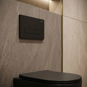 Rea Rea, ovládacie tlačidlo HD k podomietkovým WC systémom K011A-Q a Slim 024N, čierna matná, 245x160x35 mm, REA-E0633