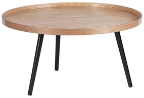 Béžovo-čierny konferenčný stolík WOOOD Mesa, ø 78 cm