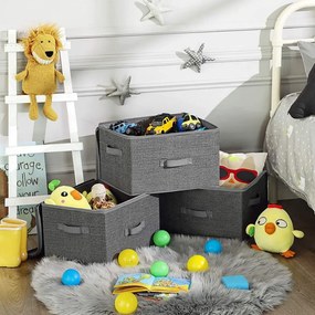 SongmicsHome Úložné boxy ELVIS, 3ks, 40x30x25cm, šedá