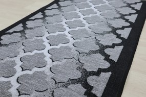 Berfin Dywany 100x67 cm Protišmykový behúň na mieru Zel 1017 Silver (Grey) - obšitý zo všetkých strán, šedá, chodba / predsieň