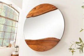 Zrkadlo 46492 Living Edge Ø100cm Drevo Acacia  - Komfort-nábytok