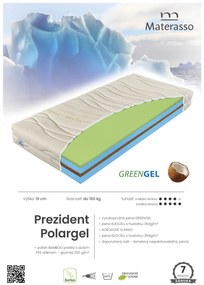Materasso Penový matrac Prezident Polargel Rozmer: 100 x 200 cm