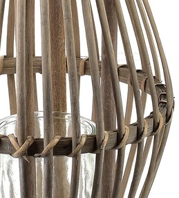 Proutěná lucerna LUCIE Grey 19x28 cm šedá