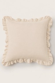 Saténová obliečka na vankúš RUFFY PREMIUM béžová Rozmer: 40x40 cm