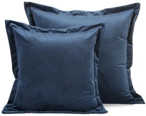 DEKORAČNÁ OBLIEČKA NA VANKÚŠ RIA 45X45 CM TMAVOMODRÁ