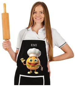 Kuchynská zástera Burger EMI, sivá