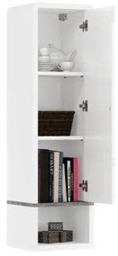 Skriňa s otvorenou policou FRED biela/šedá