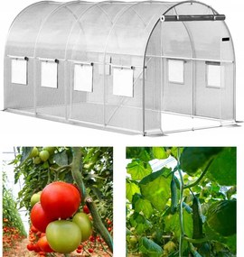 Záhradný fóliovník s rozmermi 2,5 x 4 m Biely