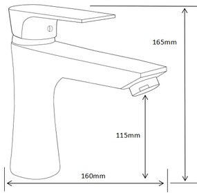 Mexen Axel - Umývadlová batéria, chrómová,73800-00
