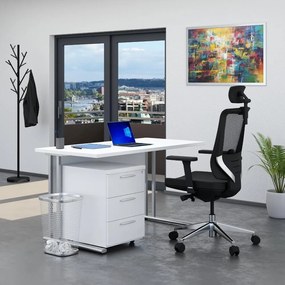 Zostava kancelárskeho nábytku Visio 1, 140 cm, biela