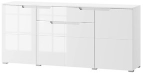 Komoda Sallosa 36 (biela + lesk biely). Akcia -20%. Vlastná spoľahlivá doprava až k Vám domov. 1068237