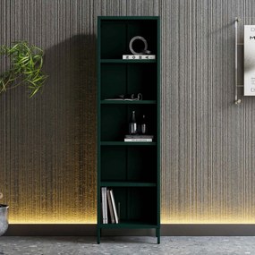 Knižnica do obývačky MARIO, 500 x 1800 x 350 mm, Modern: fľaškovo zelená farba