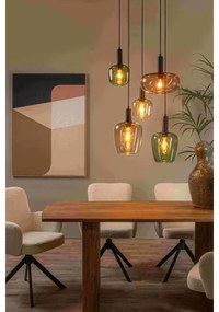 Lucide 45408/15/99 - Luster na lanku ILONA 5xE27/40W/230V čierna/béžová