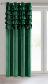 ZATEMŇOVACÍ ZÁVES NA KRÚŽKOCH AURA 140X250 CM TMAVOZELENÁ