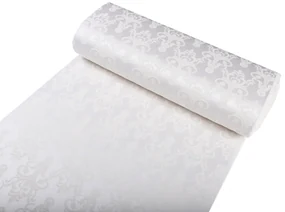 Biante Dekoračný behúň na stôl PM-076 Zámocký vzor na smotanovom 45x120 cm