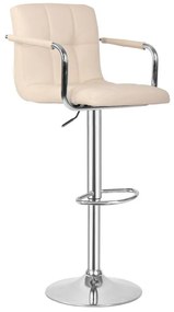 MIADOMODO Barová stolička 2ks, s lakťovými opierkami, béžová