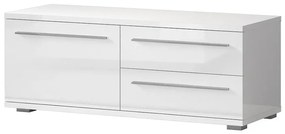 TV stolík Piano TV120-1K2F/PN-70/KA/70-70/KA/70 lakované crystal white