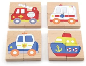 Detské drevené magnetické puzzle